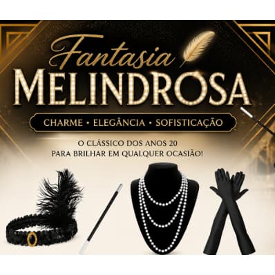 Fantasia Melindrosa Cabaré Great Gatsby Carnaval Festa Halloween Cosplay Adulto Mulher Feminino Retrô Vintage Anos 20