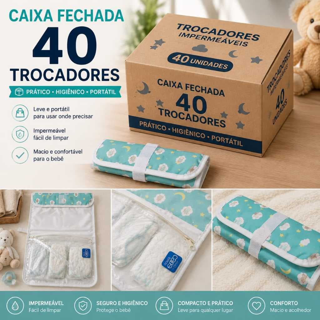 Caixa com 40 trocadores portatil Atacado bebê Mãe