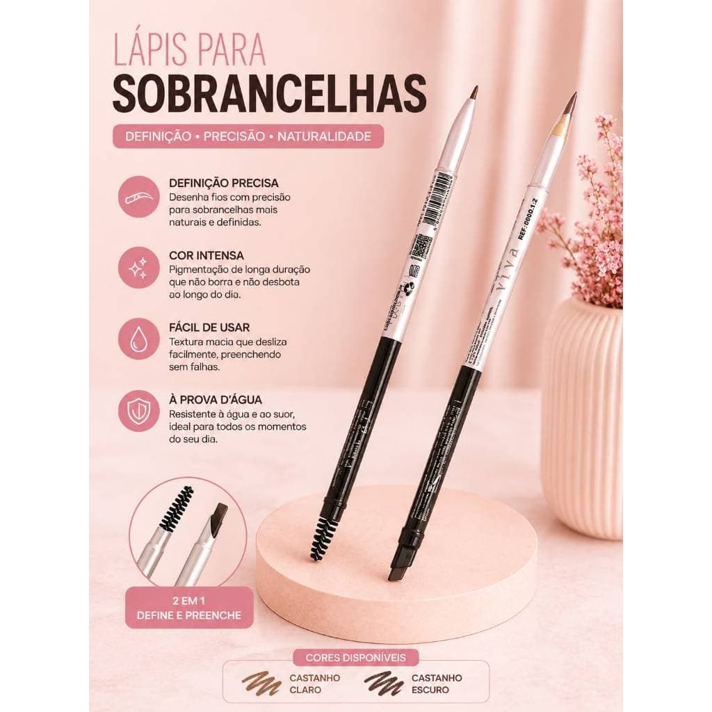 Lapis de Olho 2 em 1 Vivai! Branco e Preto
