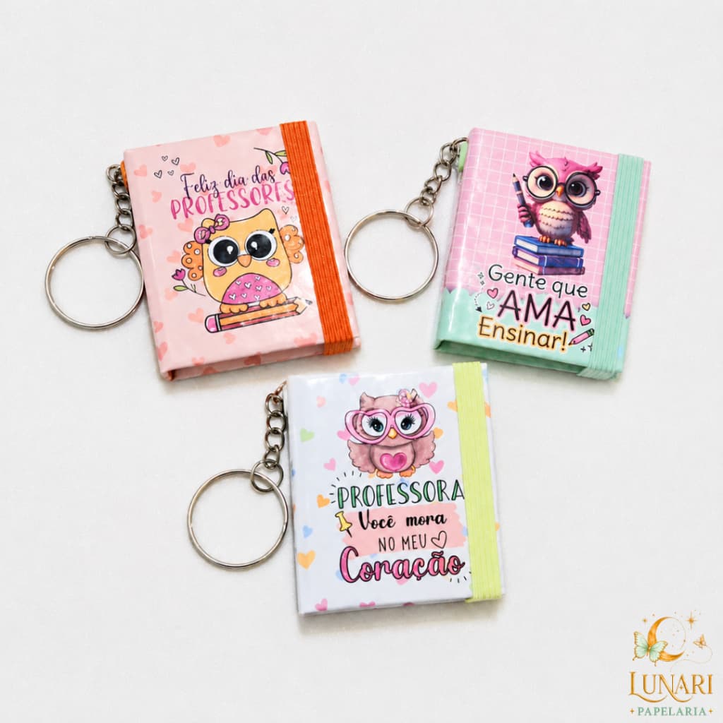 Kit Chaveiros Postit Personalizados - Lembrancinha de Festa