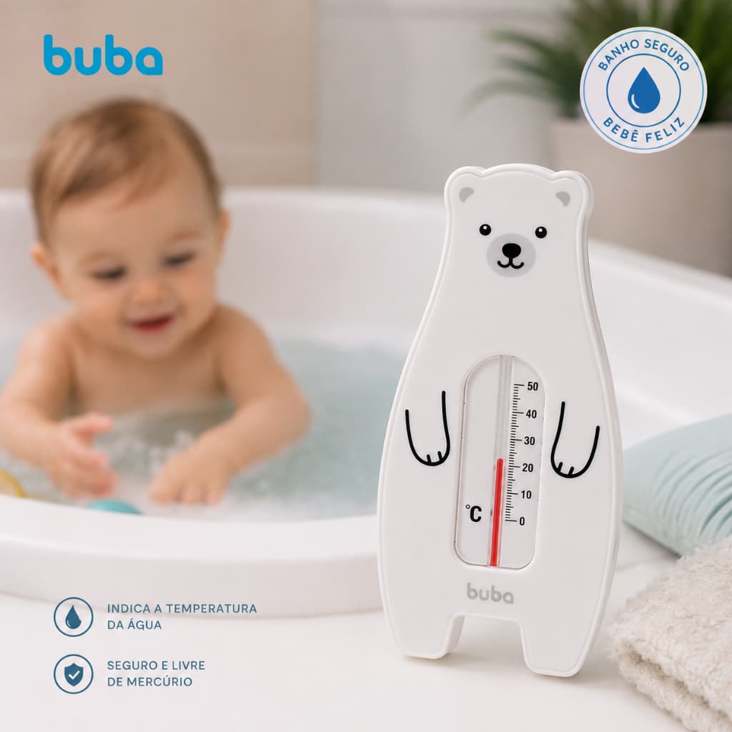 ermômetro de Banho Buba para Bebê – Medidor de Temperatura da Água