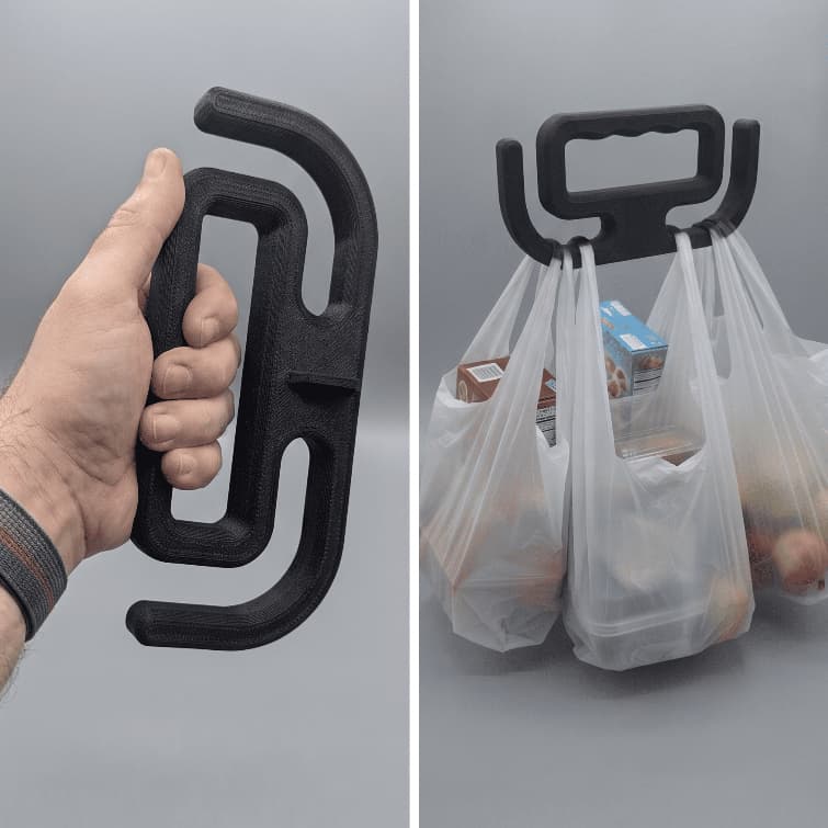 Suporte Pegador de Sacolas 16x9cm – Mais Conforto ao Carregar Compras