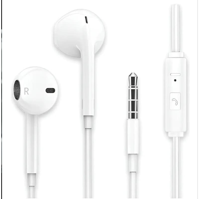 Fone De Ouvido Com Entrada P2 Compatível Com Android E Ios Cor Branco