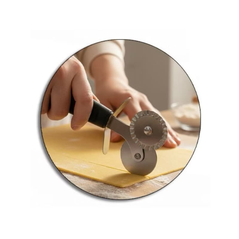 Carretilha Corta E Fecha Pastel Fechador De Massas Aço Inox Cortador Massa