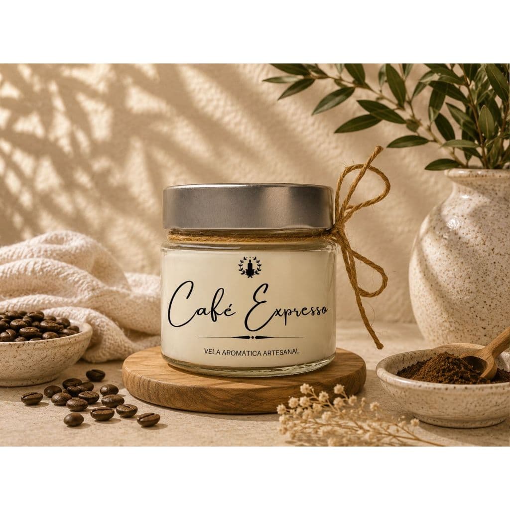 Vela Aromática Café Expesso | Classic | Perfumada | Pavio de Algodão | 160 gramas | Cera de Coco | Vegetal