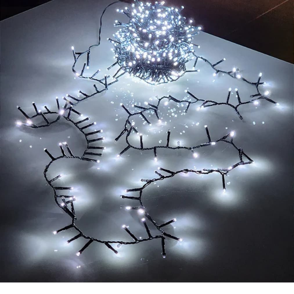 Cordão Luz Pisca Pisca 8 Funções 10 Metros 100 Leds Decoração Festa Natalina Final de Ano