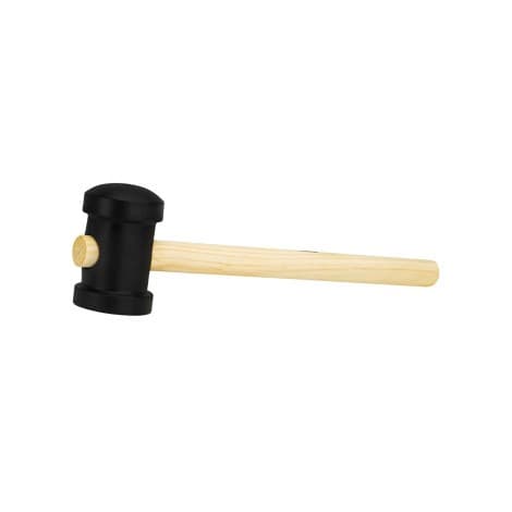 Martelo de Borracha 60mm Preto Thompson Cabo Madeira