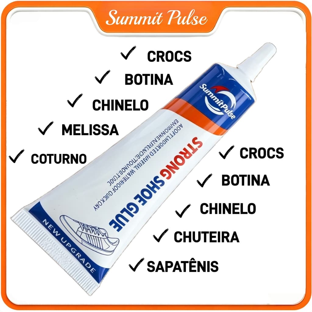 cola forte e multiuso para sapatos-Chinelo，Melissa，Salto Alto，Tênis casua，Chuteira，Sapatênis，Tênis de corrida（50ml）