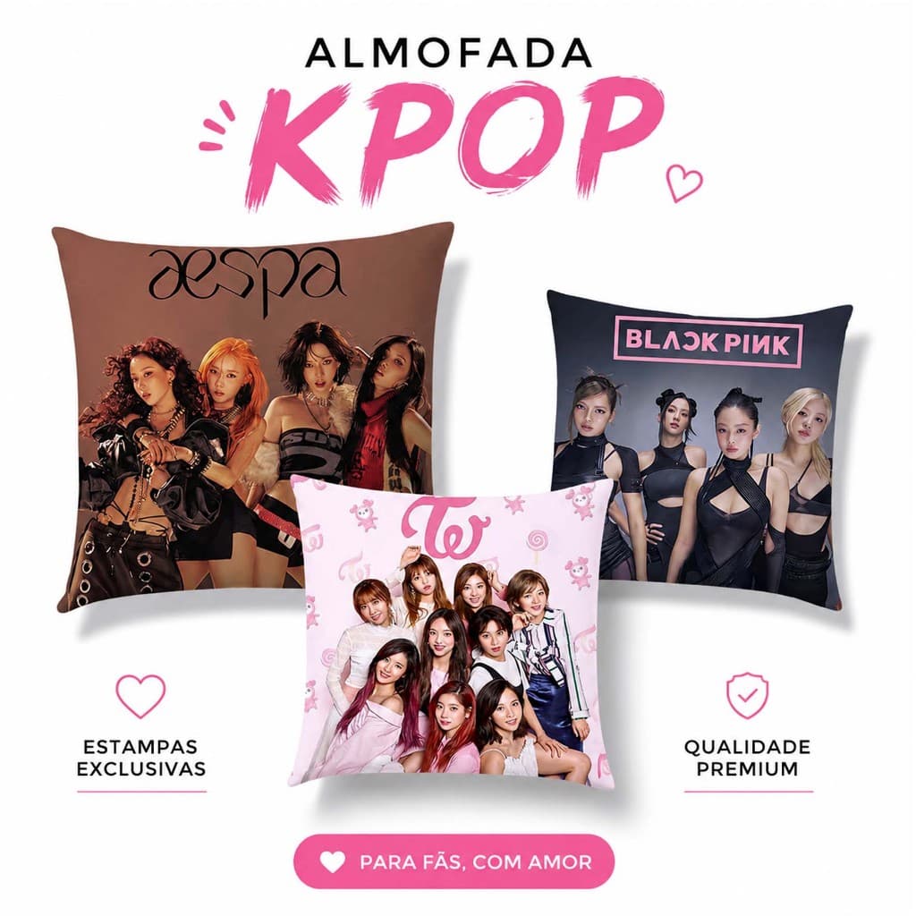 Almofada Decorativa | Kpop Girl Group | Katseye | Aespa | Black Pink | Twice