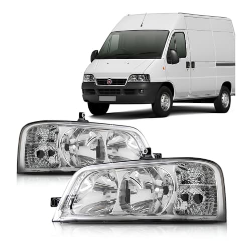 Par Farol Ducato Boxer Jumper 2005 a 2012 Cromado Esquerdo + direito
