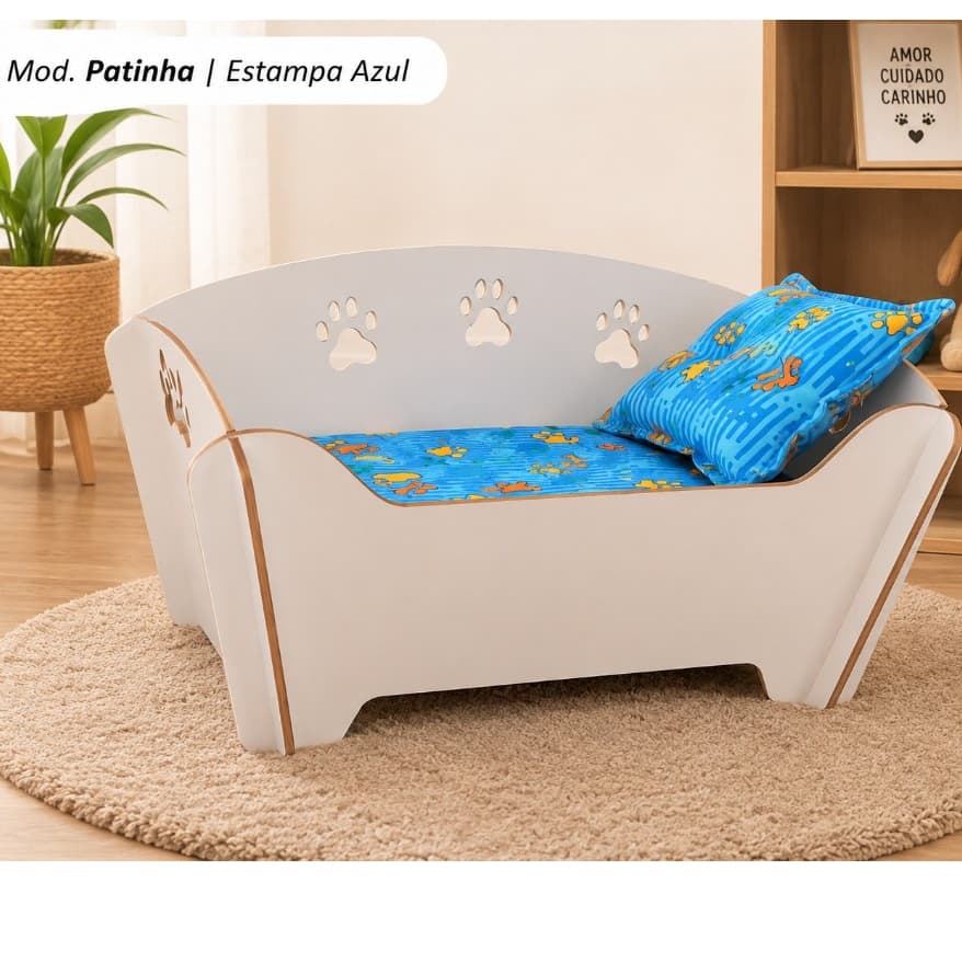Cama Pet Cachorro Gato Confortável Impermeável Lavável Estampada