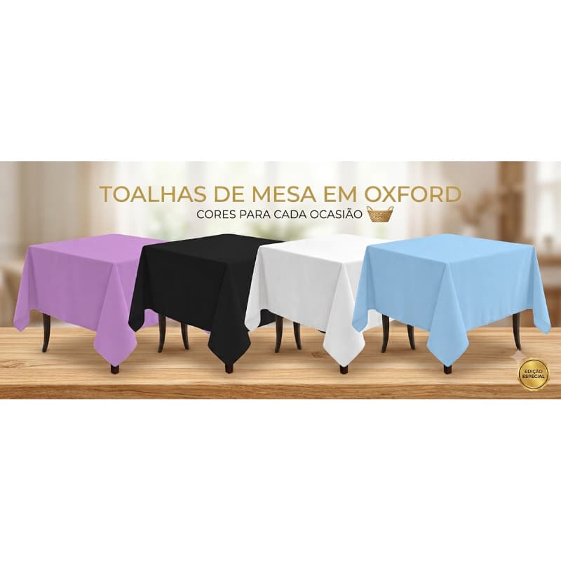 Toalha de Mesa Oxford Buffes Festa 1,50 X 1,50