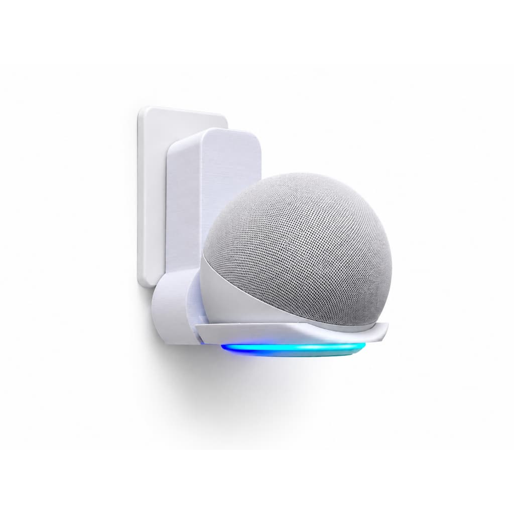 Suporte de Tomada para Alexa Echo Dot com Organizador de Fios e Ajuste de Inclinação