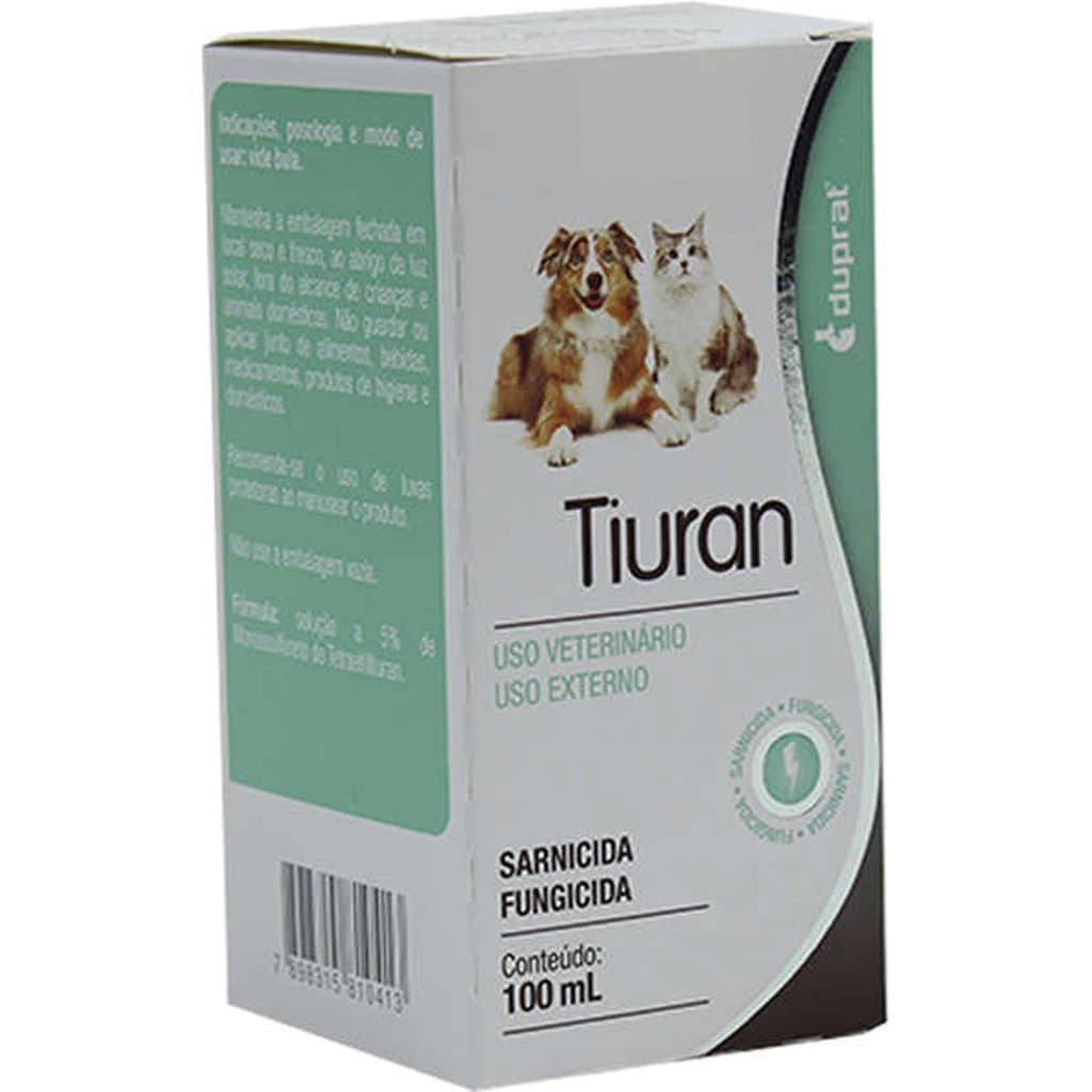Tiuran Duprat Solução Sarnicida para Cães e Gatos - 100 mL