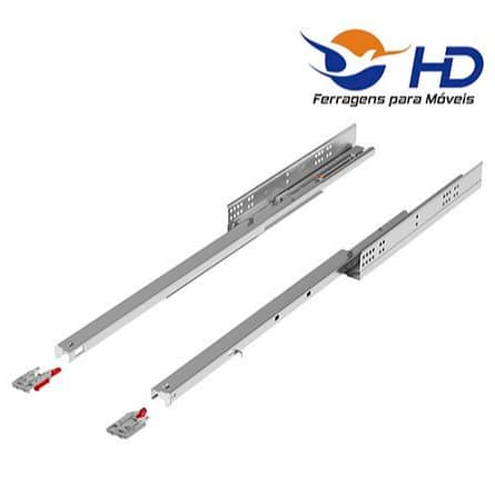 Par Corrediça Invisível Soft Closing Amortecedor VARIOS TAMANHOS: 300mm, 350mm, 400mm, 450mm, 500mm