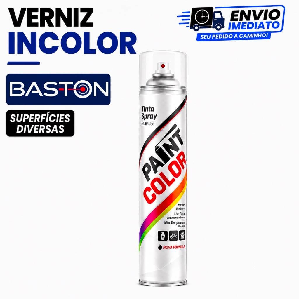 Tinta Spray Verniz Incolor Uso Geral 400ml Paintcolor Secagem Rápida