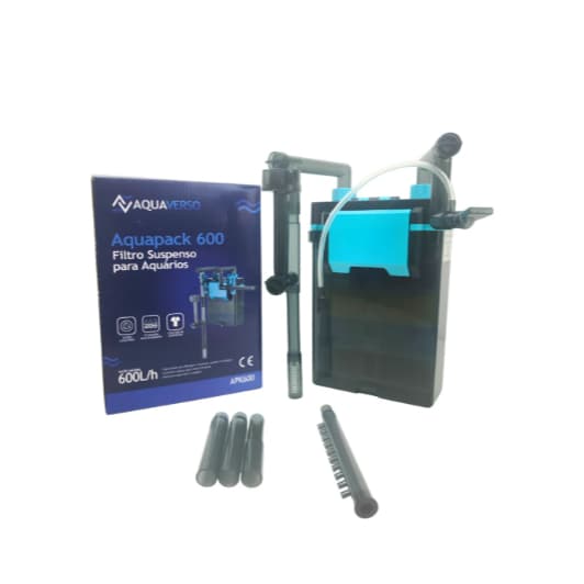Filtro Canister De Pendurar Apk 600 L/h Água Cristalina Aquário AQUAVERSO