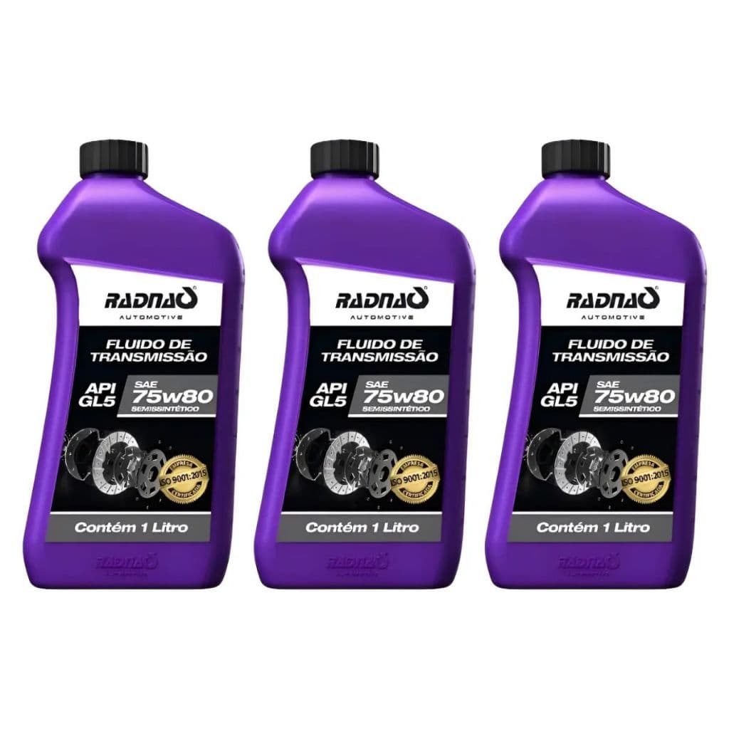 Kit 3 Óleos Para Câmbio Manual Radnaq 75w80 Semissintético
