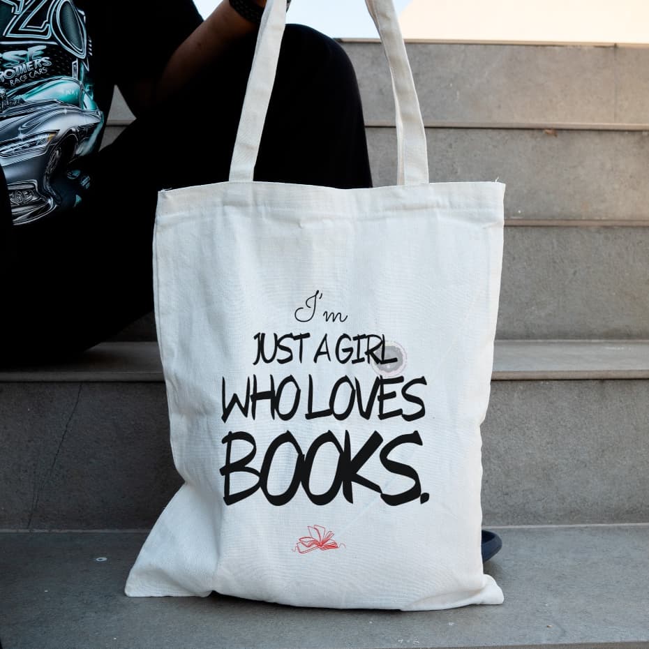 Ecobag Leitor  Book lover I'm Just A Girl Who Loves Books Livros Leitoras