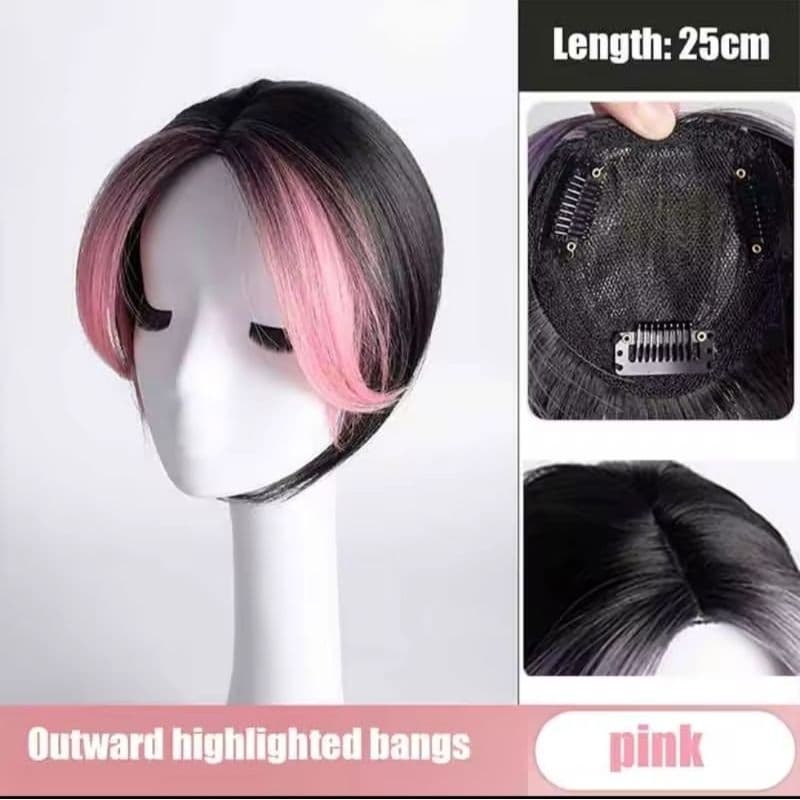 Aplique Franja Tic Tac bicolor gradiente punk gótico cosplay y2k