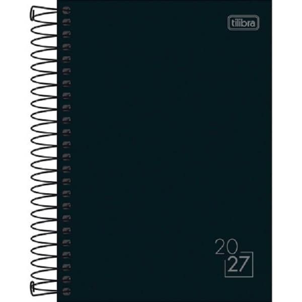 Agenda Espiral Diária 12,9 X 18,7 Cm Spice Preta - Tilibra