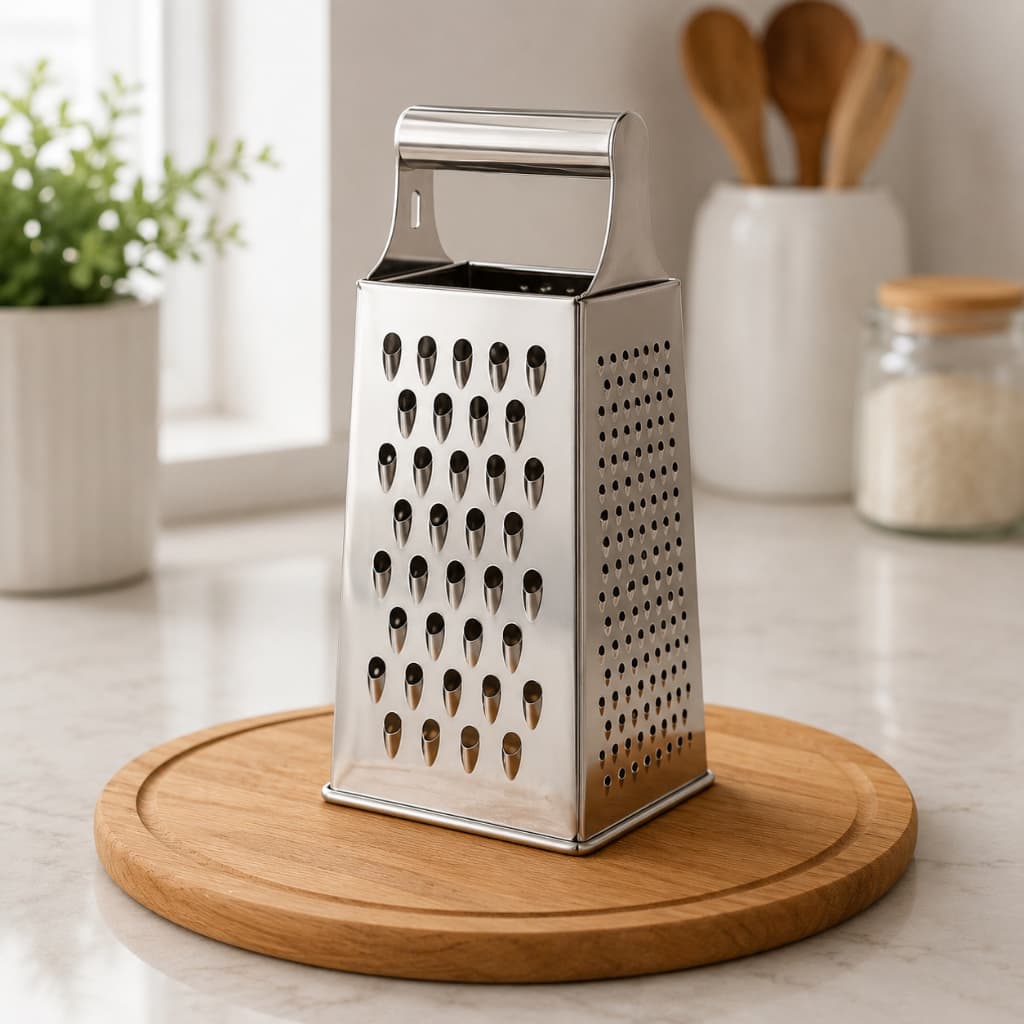 Ralador 20cm 4 Faces de Inox Ralar queijo legumes cortador fatiador Cozinha Casa