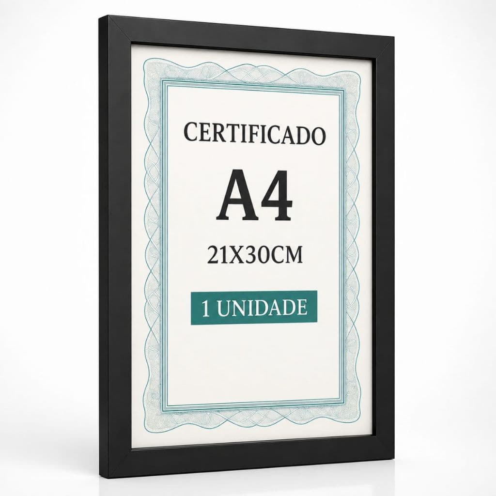 Molduras Quadros A4 Certificados Com Acetato 21x30cm