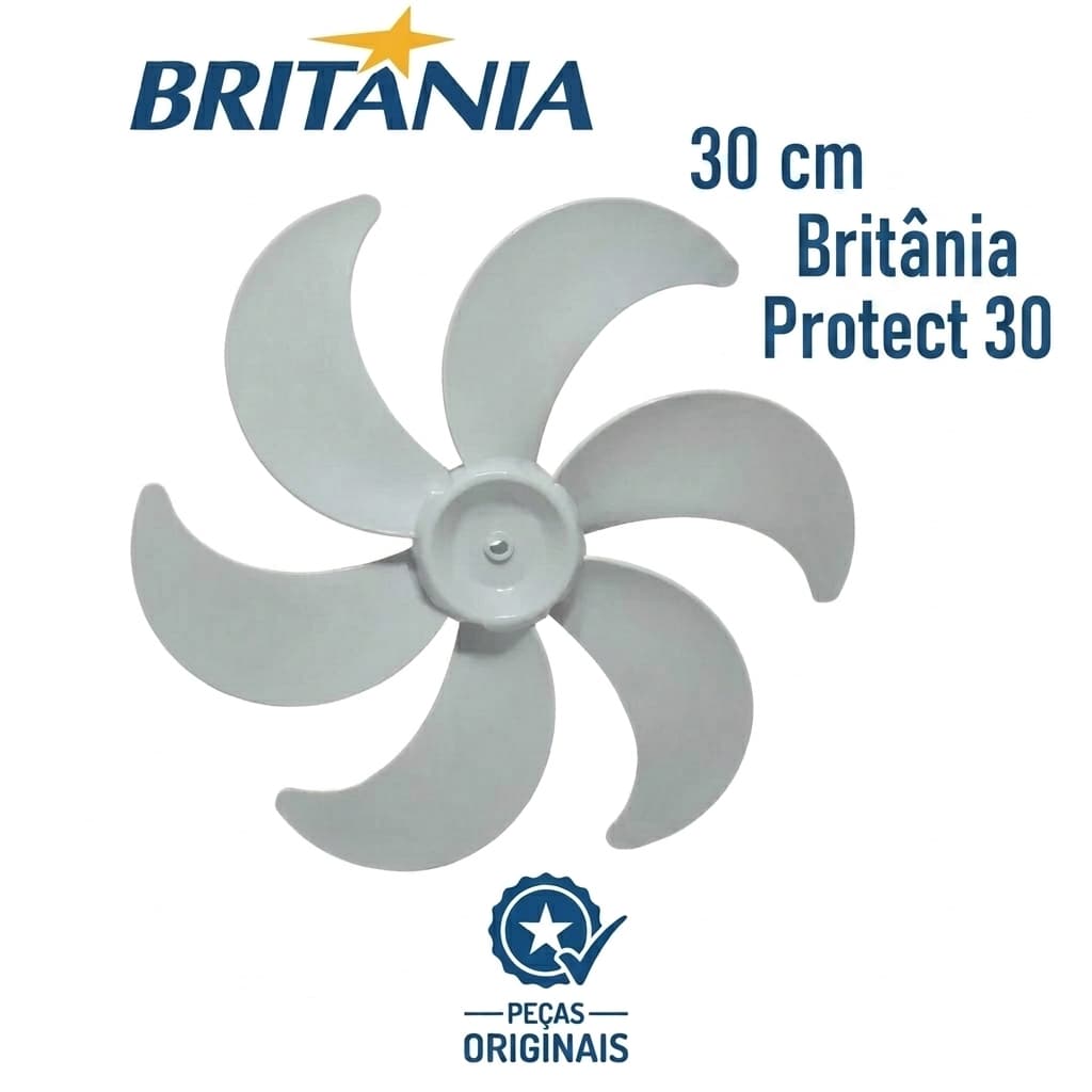 Hélice Ventilador Britânia 30cm 6 Pás - Cor Cinza