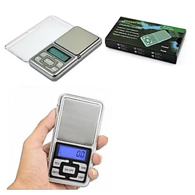 Balança Digital De Bolso Alta Precisão Portátil 0,01g Até 500g Digital LCD Bandeja Cozinha