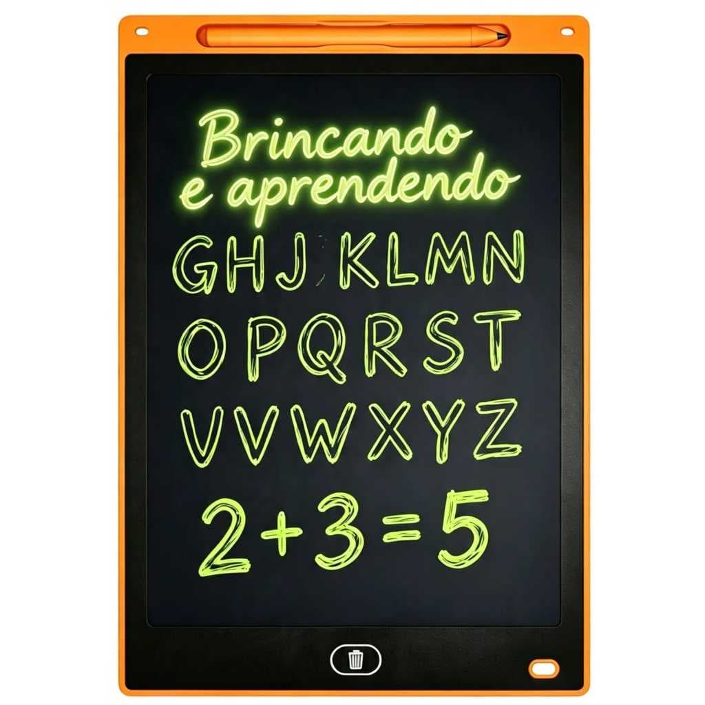 Lousa Mágica Tela LCD 10/12 Polegadas  Não prejudica a visão/Desenhe,Apague e Crie sem Limites! Brincando e Aprendendo