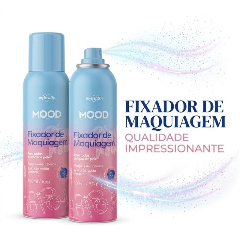 Spray Fixador de Maquiagem Mood Care MyHealth 150ml Original | Alta Fixação e Longa Duração Para Todos os Tipos de Pele