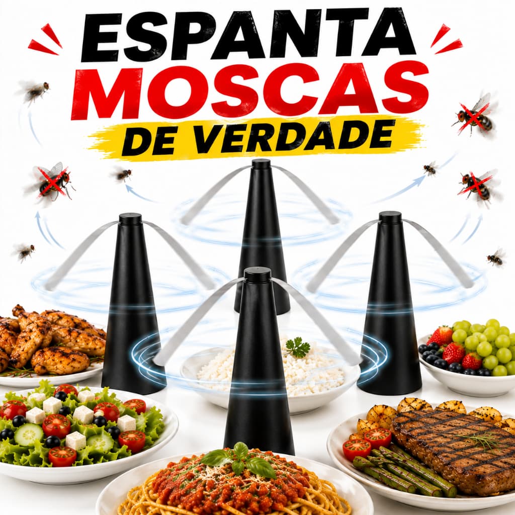 Ventiladores Espanta Moscas e Insetos Para Mesa Externa Refeição Almoço ENVIO IMEDIATO