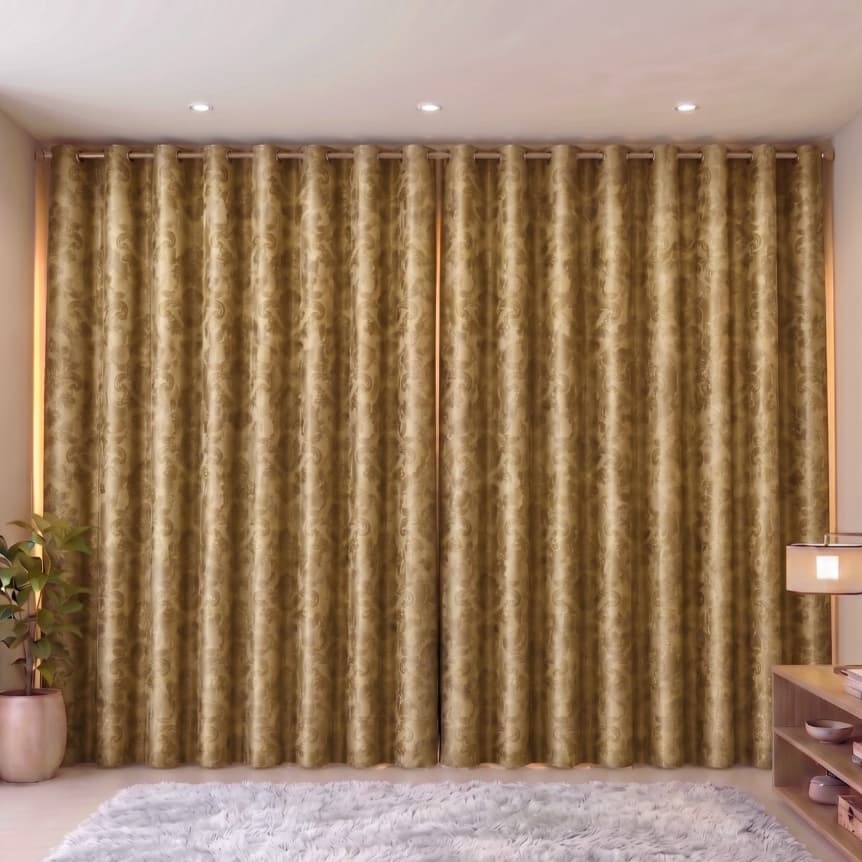 Cortina Jacquard 3.00x2.80 para sala/quarto