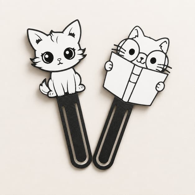 Kit 2 Marcadores de Página Divertidos – varias opções, Cachorros, Gatos ou Animais | Vários Modelos