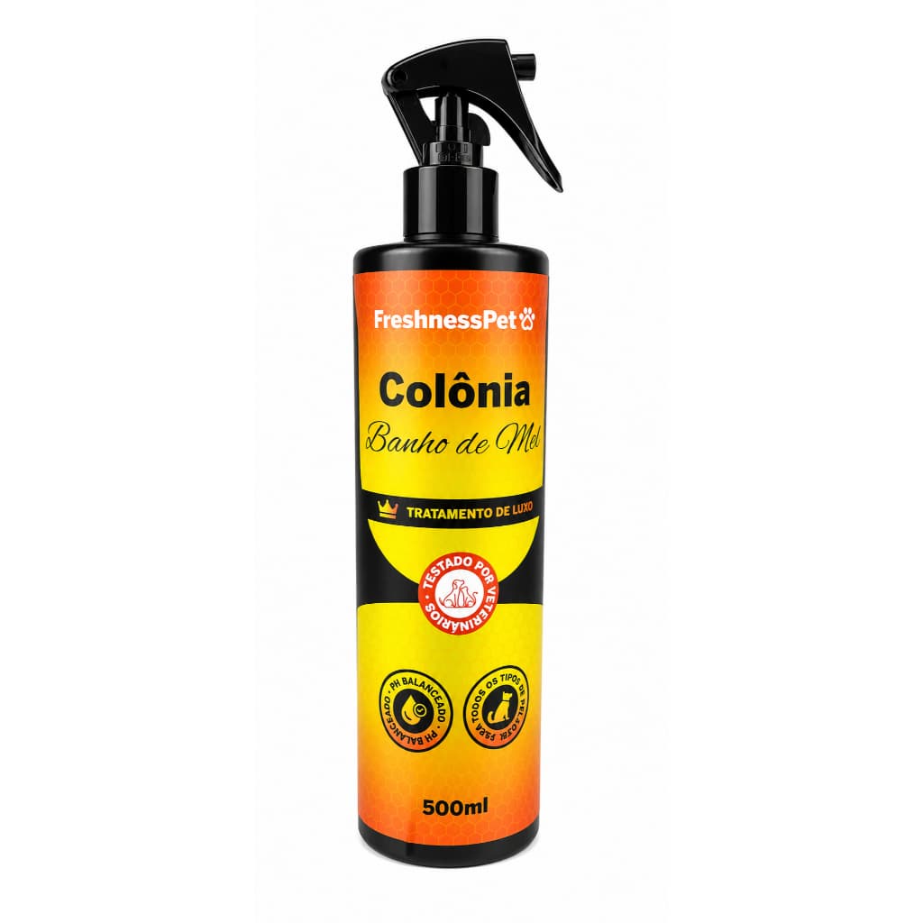 Colônia Perfume concentrado ata fixaçao Pet Gato E Cães Banho De Mel 500ml