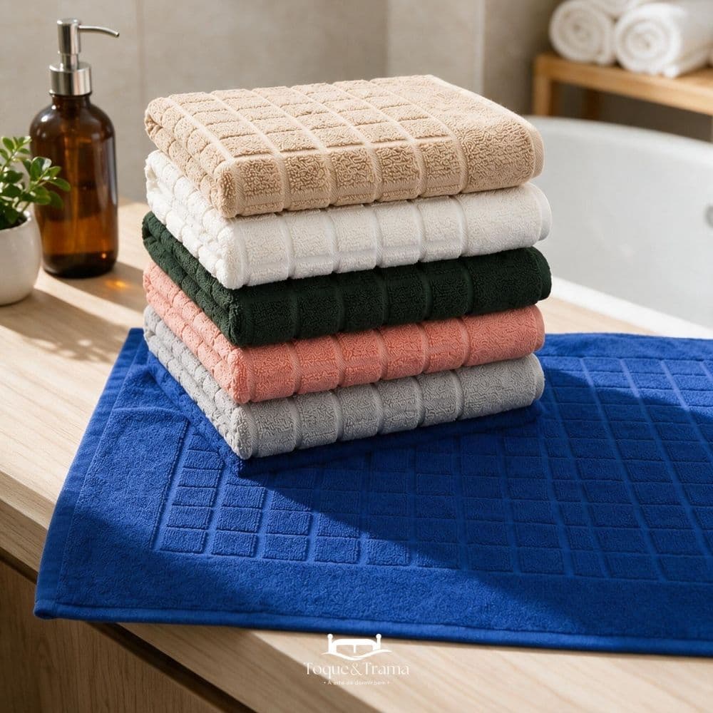 Piso de Banheiro Atoalhado Elegance 50x70cm 800g/m² Multiuso