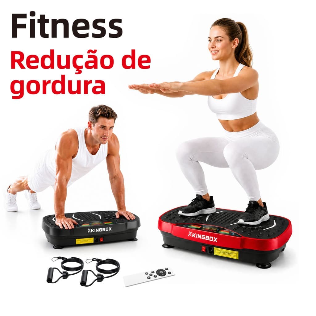 Plataforma Vibratória Com Controle Remoto, Tela LED Grande, 99 Níveis, Queima Rápida de Gordura Para Perder Peso
