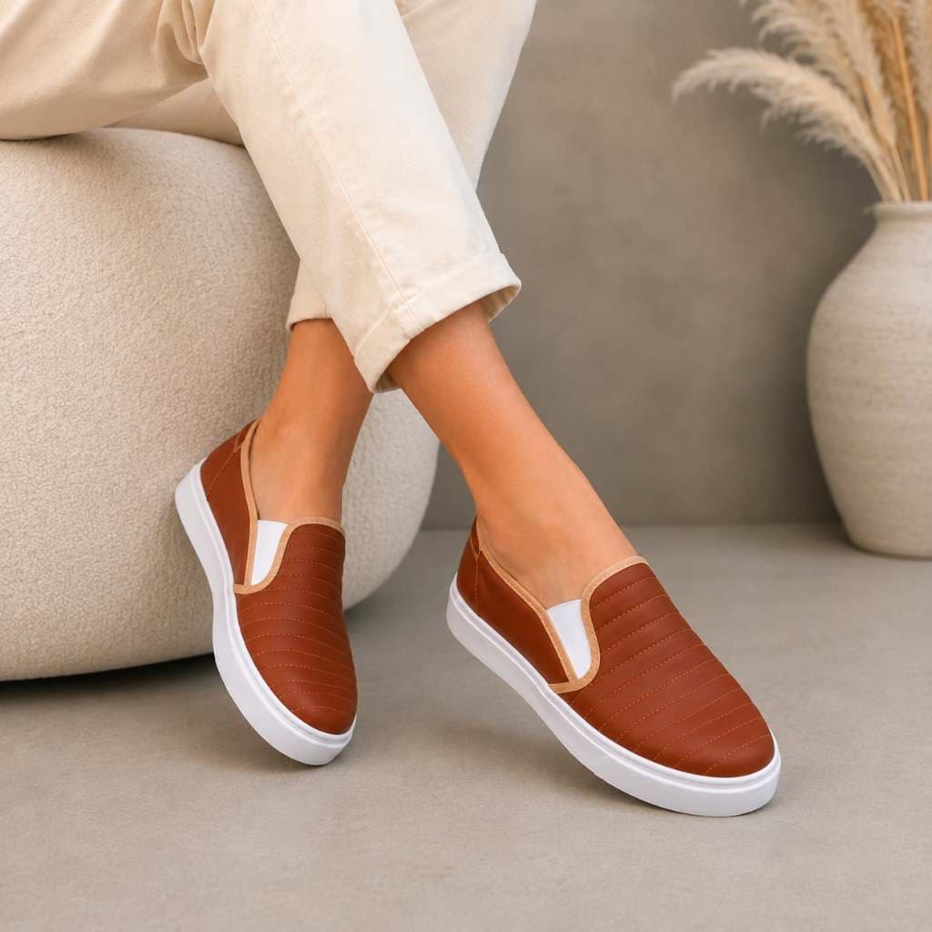 Tênis Feminino Casual Sapato Feminino Estilo Slip On Feminino Sapatênis LISTRA