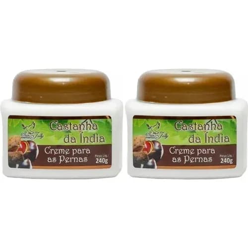 kit 2 Creme Castanha Da India 240g Super Hidratante Para As Pernas