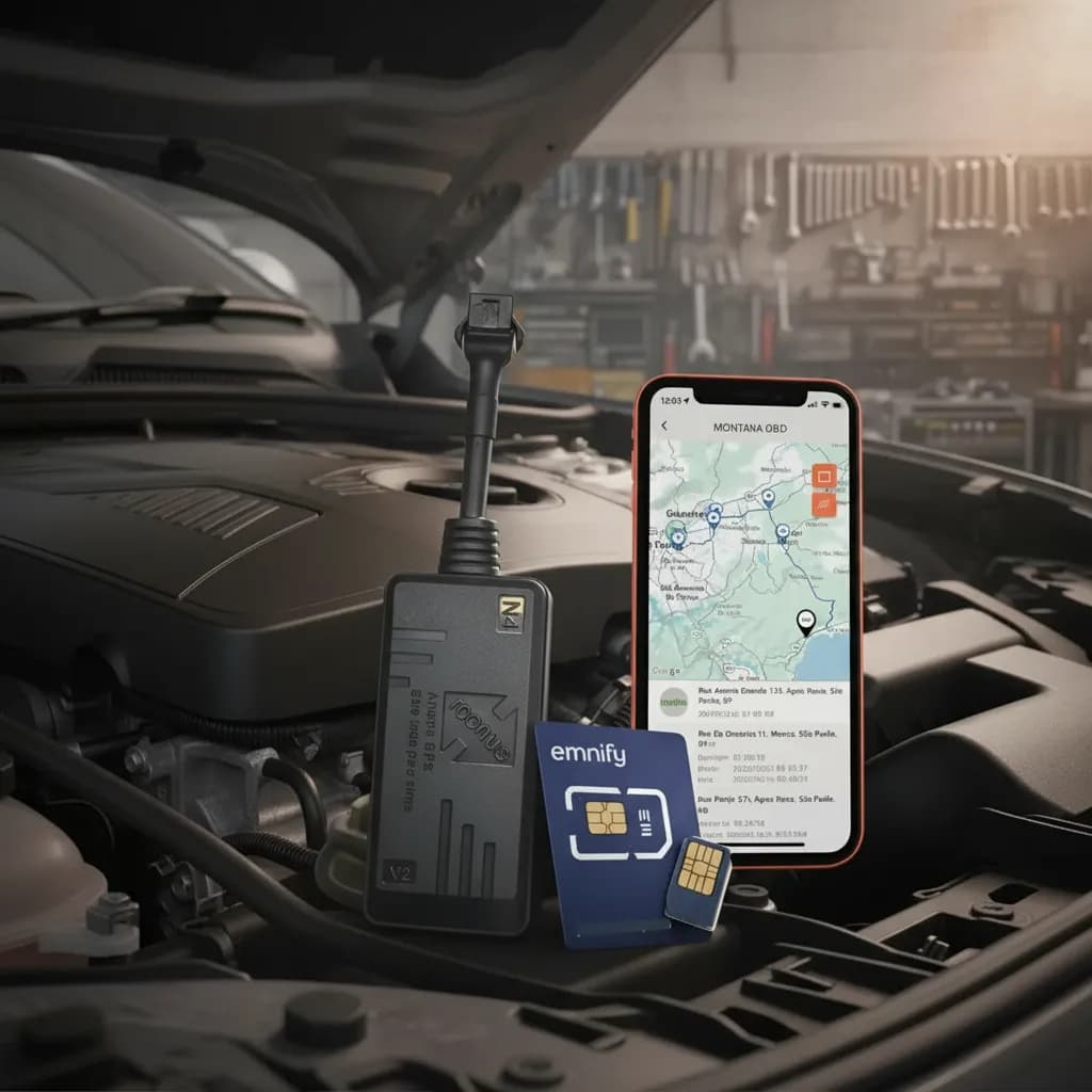 Rastreador e Bloqueador GPS 4G Tempo Real + Chip M2M + App