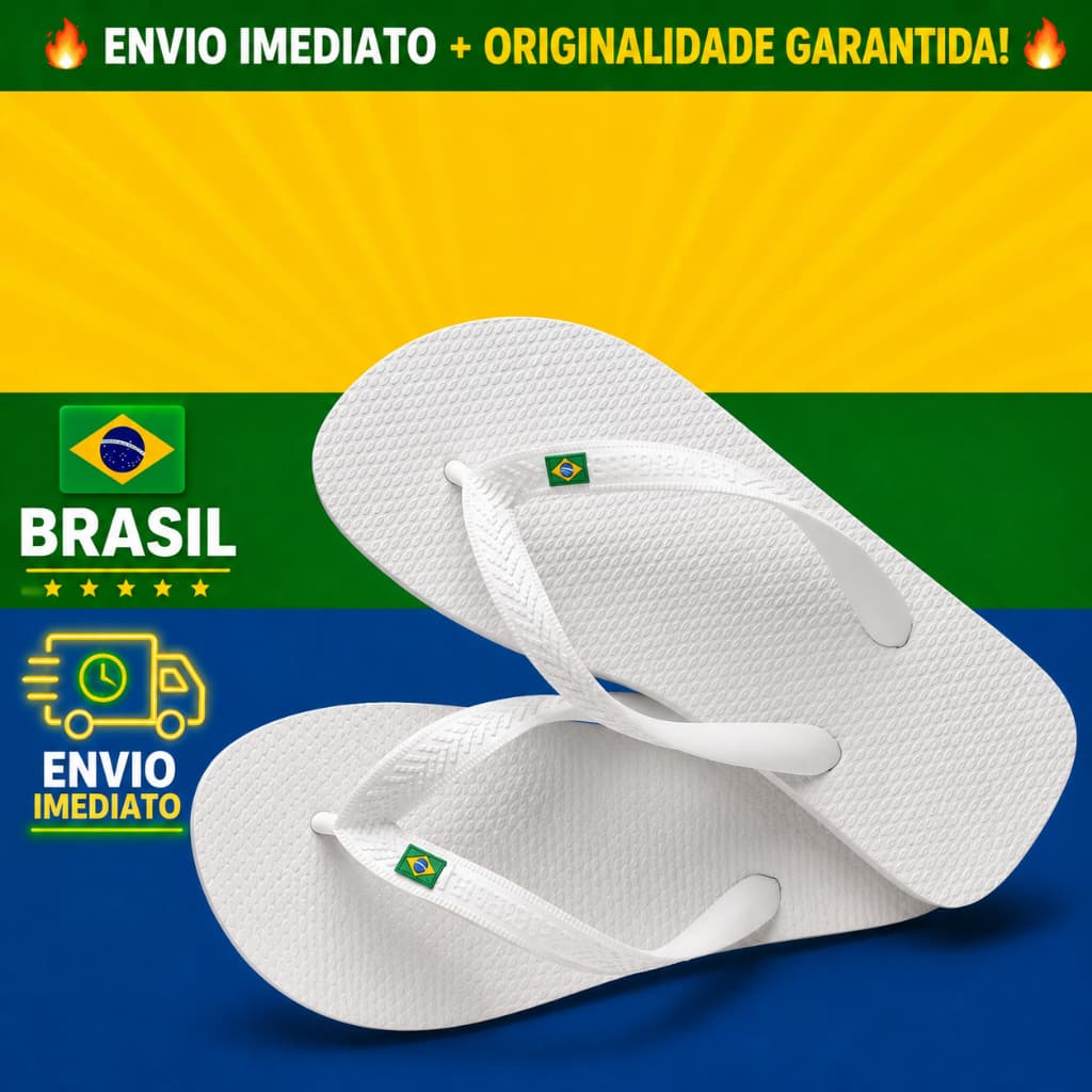 Havaiana com bandeirinha do Brasil  Conforto e estilo para todas as idades.
