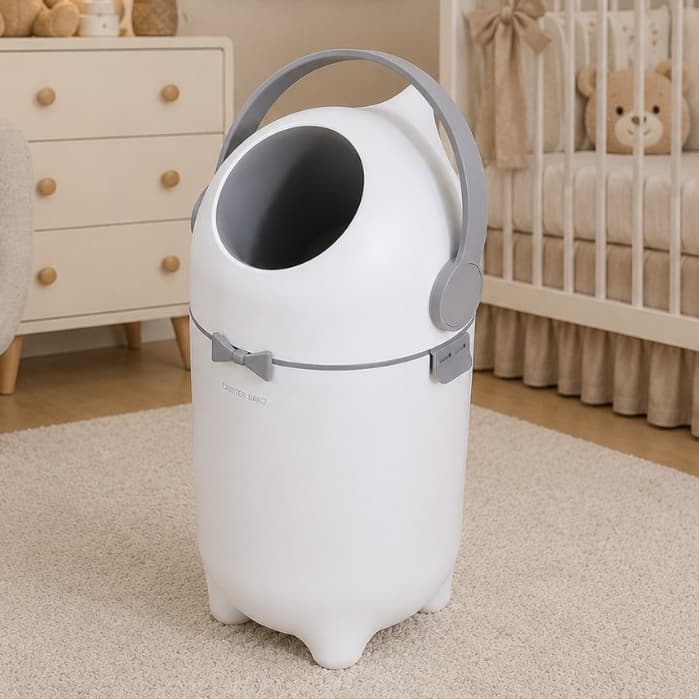 Lixeira para Fraldas 10L Anti-Odor com Tampa para Quarto de Bebê