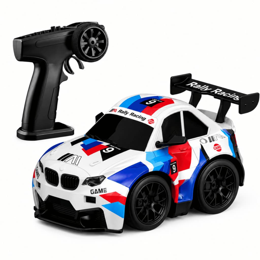 Carro Controle Remoto Drift 2.4GHz com Luz Efeito Faísca Modo Demo Carrinho Recarregável de Corrida