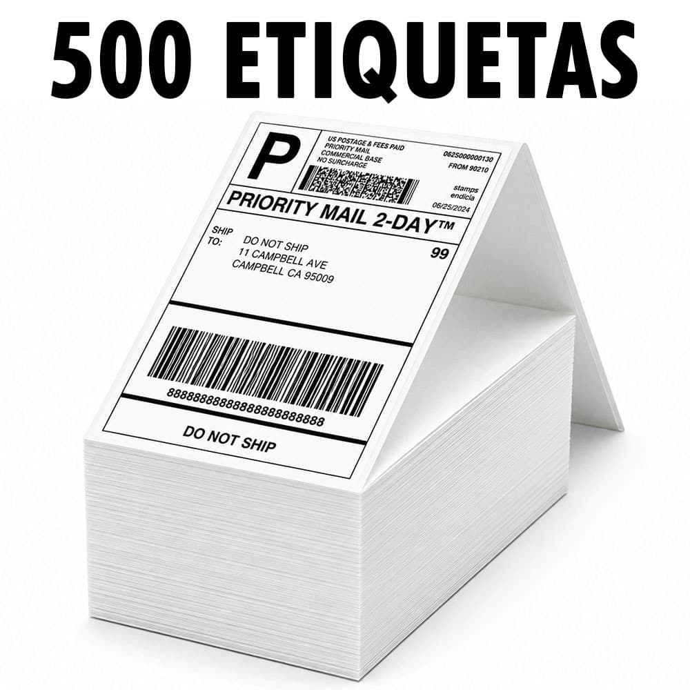 500 Etiquetas Térmica Adesiva OÁSIS 10x15 cm E-commerce Envios Impressora Sem Ribbon 100X150MM
