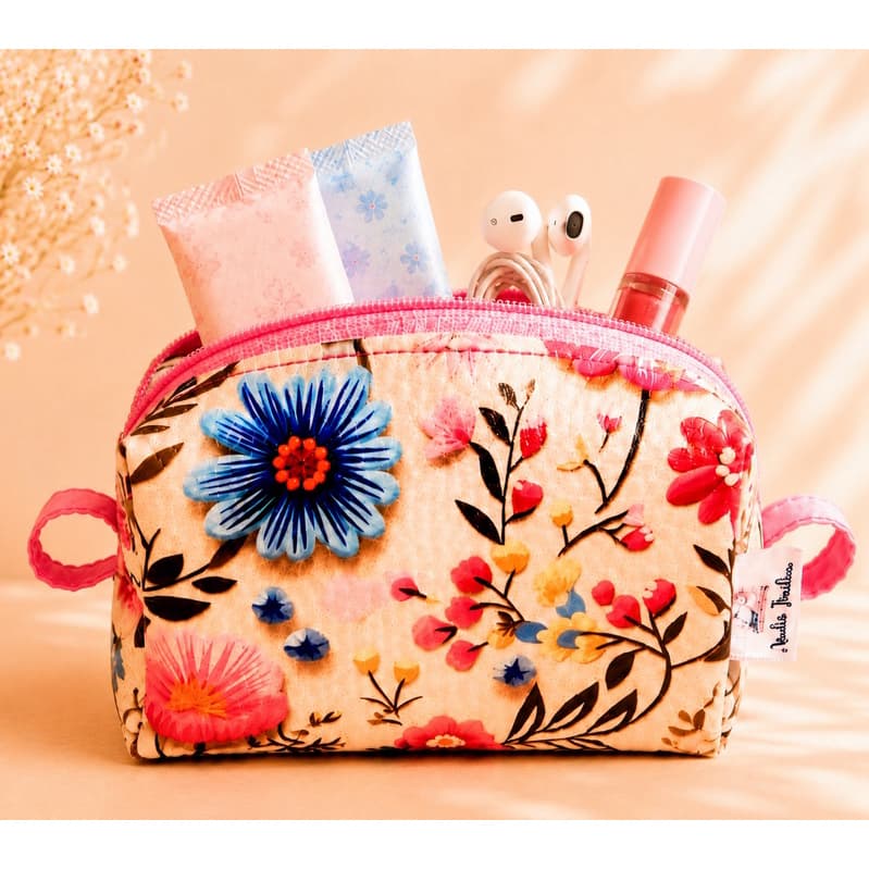 Mini Necessaire Porta Absorvente de Bolsa Guarda Objetos Feminino