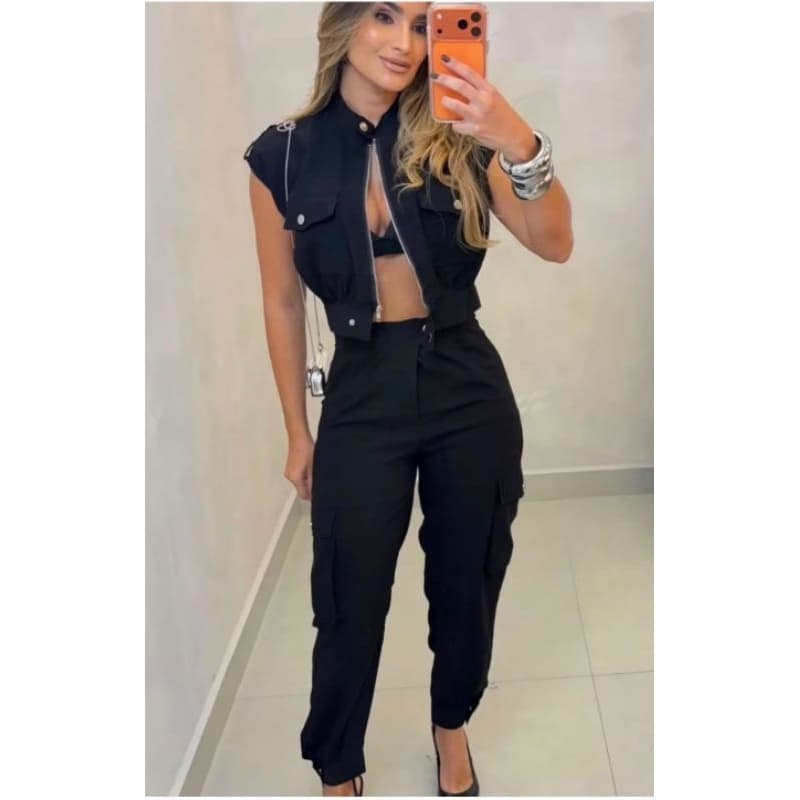 conjunto calça cropped