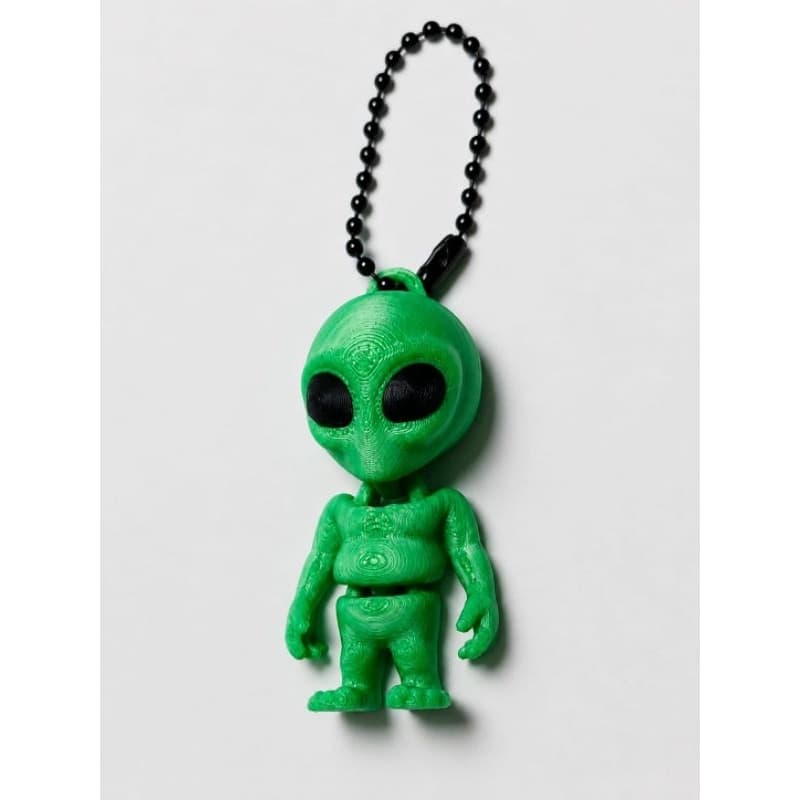 Chaveiro Alien ET Verde Articulado 3D – Boneco Extraterrestre para Mochila, Bolsa e Chaves