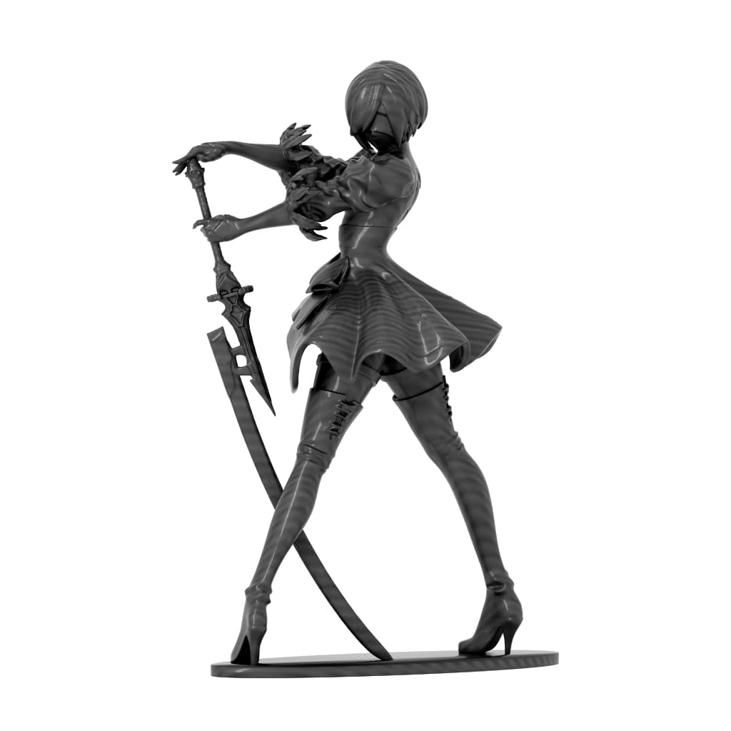 Action Figure 2B NieR: Automata Cor Única - Boneco Colecionável 2B de NieR: Automata
