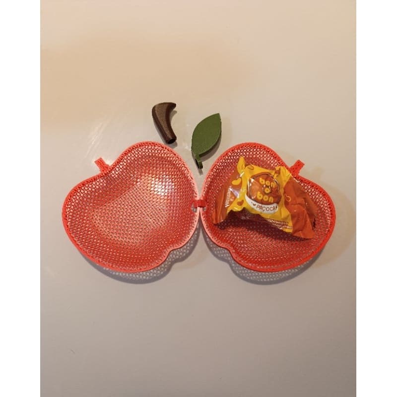 Caixinha Porta Doces E Bombom Maçã Redada Impressão 3D Suporte Criativo Para Presente