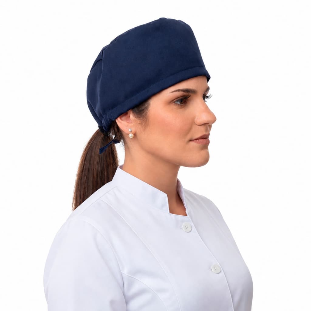 Toca Cirúrgica Fisioterapia Gorro Gabardine Azul Vet Saúde Masculino